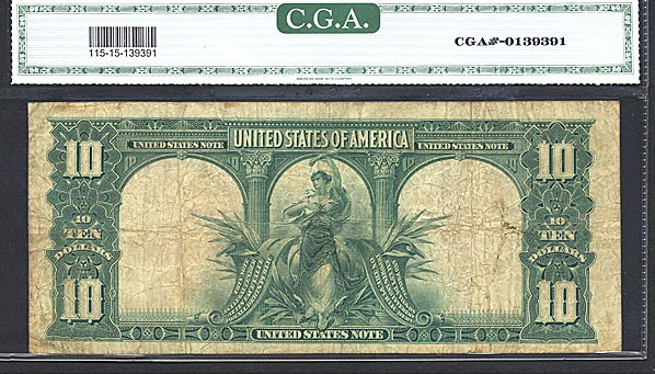 image for: Fr.115 1901 $10 Bison CGA F15  [A4521991]