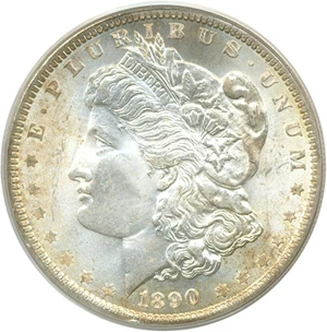 image for: 1890 $1 PCGS MS65