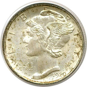 image for: 1920-S 10c PCGS MS64