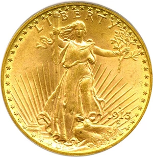 image for: 1913-D $20 PCGS MS64