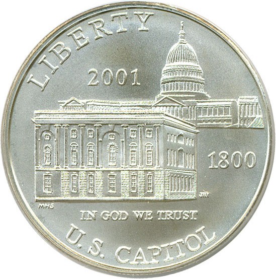 image for: 2001-P $1 Capitol Visitors Center PCGS MS69 