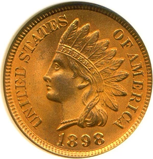 image for: 1898 1c NGC MS65 RD