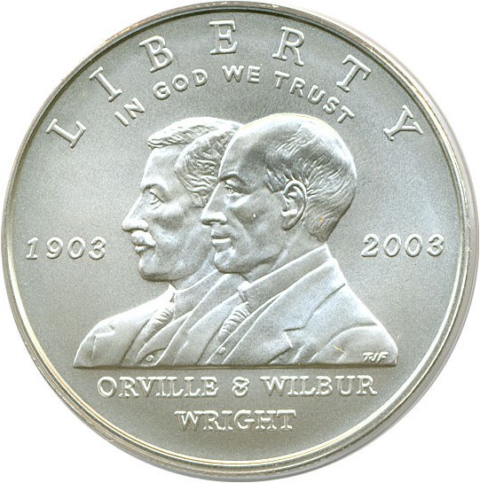 image for: 2003-P $1 First Flight PCGS MS69 