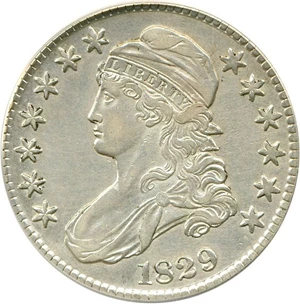 image for: 1829 50c ANACS XF45 Details (O-105, Cleaned)