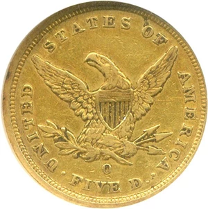 image for: 1840-O $5 NGC XF45