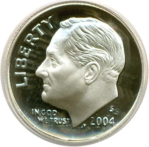 image for: 2004-S 10c PCGS Proof 69 DCameo