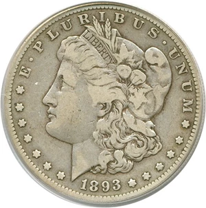 image for: 1893-S $1 PCGS F12