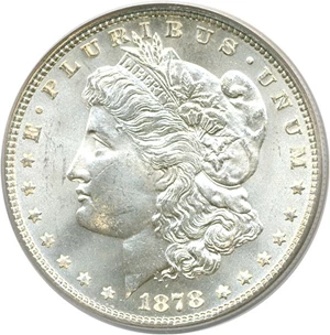 image for: 1878 7TF $1 Rev.'78 PCGS MS64