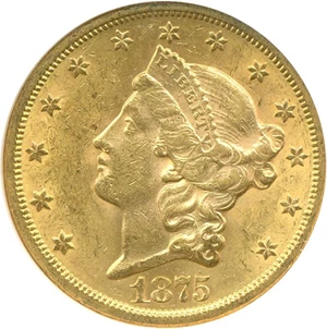 image for: 1875-S $20 NGC MS61