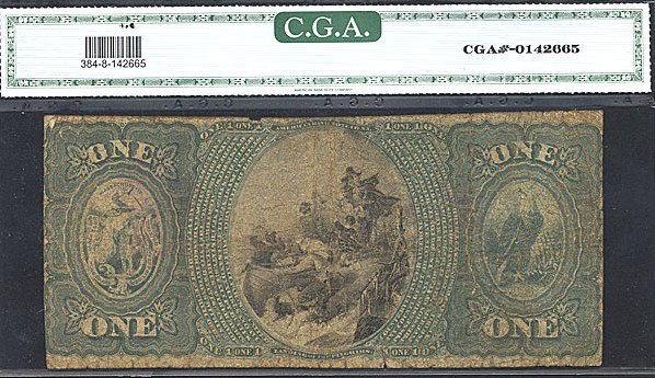 image for: Fr.384 1875 $1 1st Charter Period CGA VG8 #603 Massachusetts [10877]