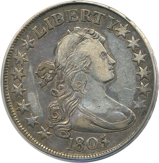 image for: 1805/4 50c  PCGS VF30 