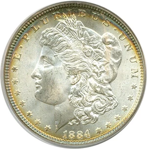 image for: 1884 $1 PCGS MS65