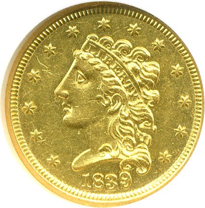 image for: 1839 $2 1/2  NGC AU58