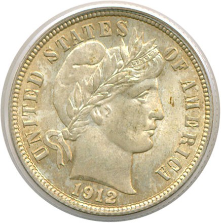 image for: 1912 10c  PCGS MS64