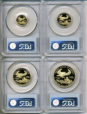 image for: 2007-W Set Gold Eagle Set (4 coins: $5, $10, $25, $50) PCGS Proof 69 DCameo