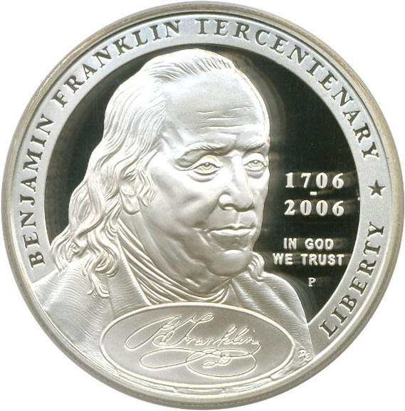 image for: 2006-P $1 Ben Franklin-Founding Father PCGS Proof 69 DCameo