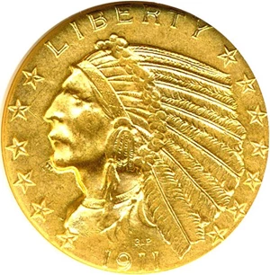image for: 1911 $5 NGC MS61