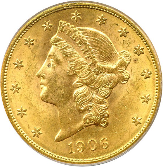 image for: 1906-S $20  PCGS MS63