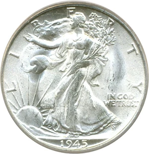 image for: 1945-S 50c PCGS MS65