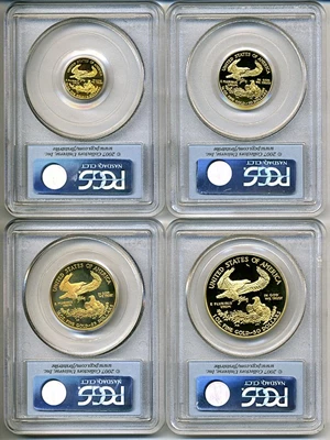 image for: 2007-W Set Gold Eagle Set (4 coins: $5, $10, $25, $50) PCGS Proof 69 DCameo - First Strike