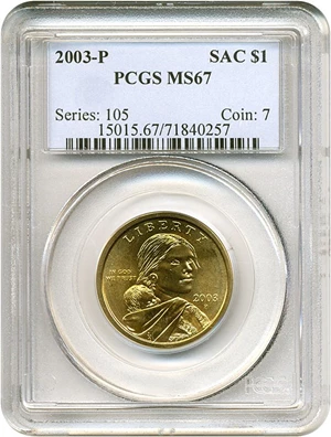 image for: 2003-P Sac $1 PCGS MS67