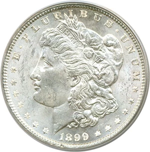 image for: 1899 $1 PCGS MS63