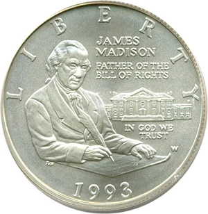 image for: 1993-W 50c Madison PCGS MS69