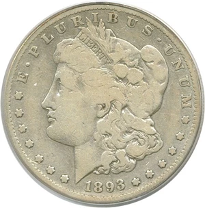 image for: 1893-S $1 PCGS VG-8