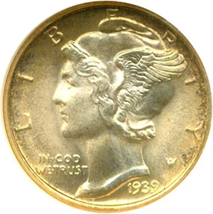 image for: 1939-D 10c NGC MS66 FB