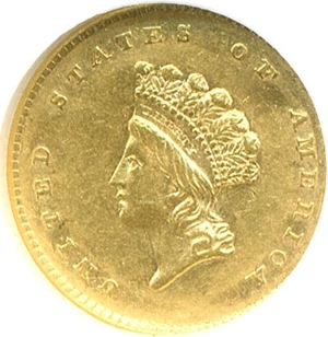 image for: 1854 G$1 Ty.2 NGC AU58