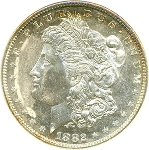 image for: 1882-S $1 NGC MS64 PL *Rim Color*
