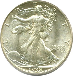 image for: 1938 50c PCGS MS65