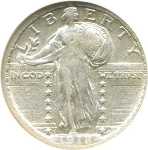 image for: 1918/7-S 25c NGC XF40 (FS-008.5)