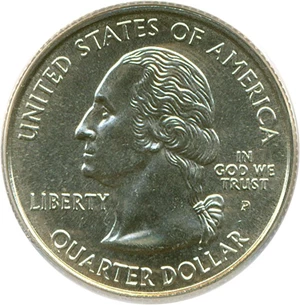 image for: 2002-P 25c Indiana PCGS MS67