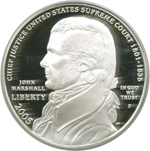 image for: 2005-P $1 Marshall PCGS Proof 69 DCameo