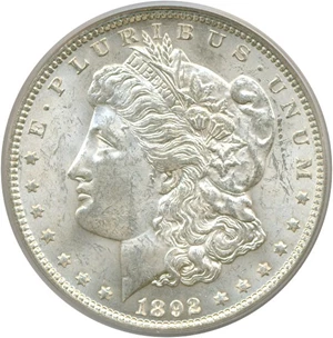 image for: 1892 $1 PCGS MS62
