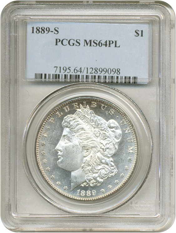 image for: 1889-S $1  PCGS MS64 PL