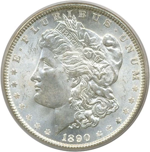 image for: 1890 $1 PCGS MS64
