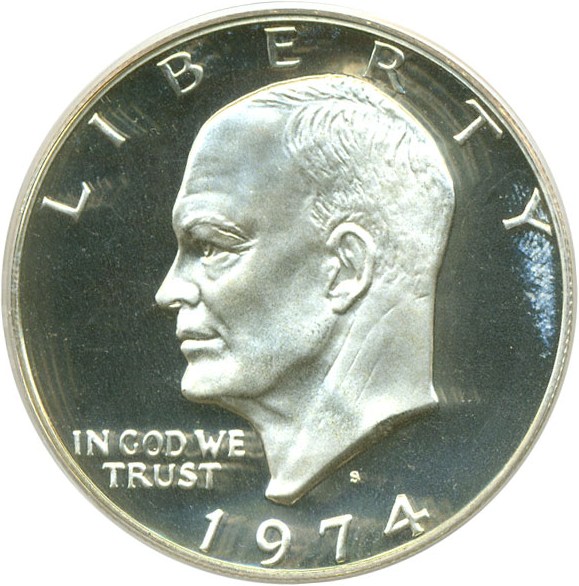 image for: 1974-S $1 Silver PCGS Proof 69 DCameo