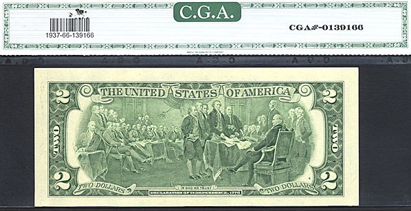 image for: Fr.1937D 2003 $2  CGA Gem CU66  [D00011341] *Star* 