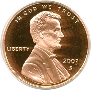image for: 2003-S 1c PCGS Proof 69 RD DCameo
