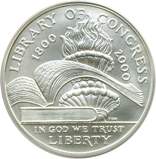 image for: 2000-P $1 Library of Congress PCGS MS69 