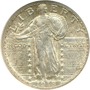 image for: 1918-D 25c NGC MS61 FH