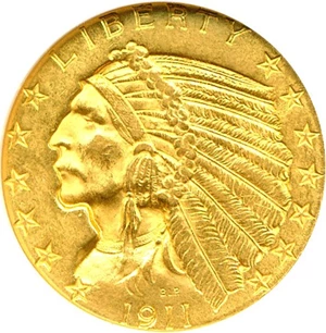 image for: 1911 $5 NGC MS62