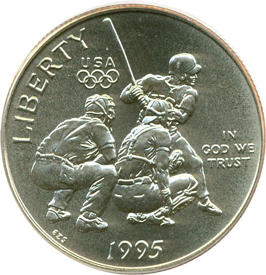 image for: 1995-S 50c Olympic Baseball PCGS MS69 