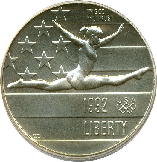 image for: 1992-P 50c Olympic Gymnast PCGS MS69 