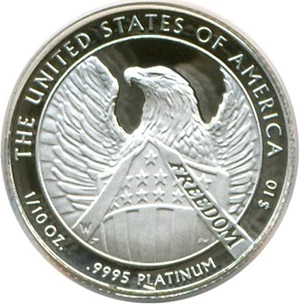 image for: 2007-W $10 Platinum Eagle PCGS Proof 69DCameo - First Strike