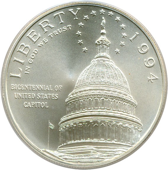 image for: 1994-D $1 Capitol PCGS MS69 