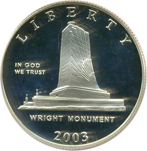 image for: 2003-P 50c First Flight PCGS Proof 68 DCameo