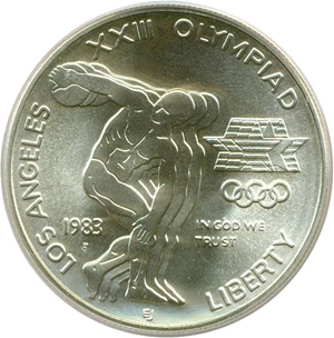 image for: 1983-P $1 Olympic PCGS MS69